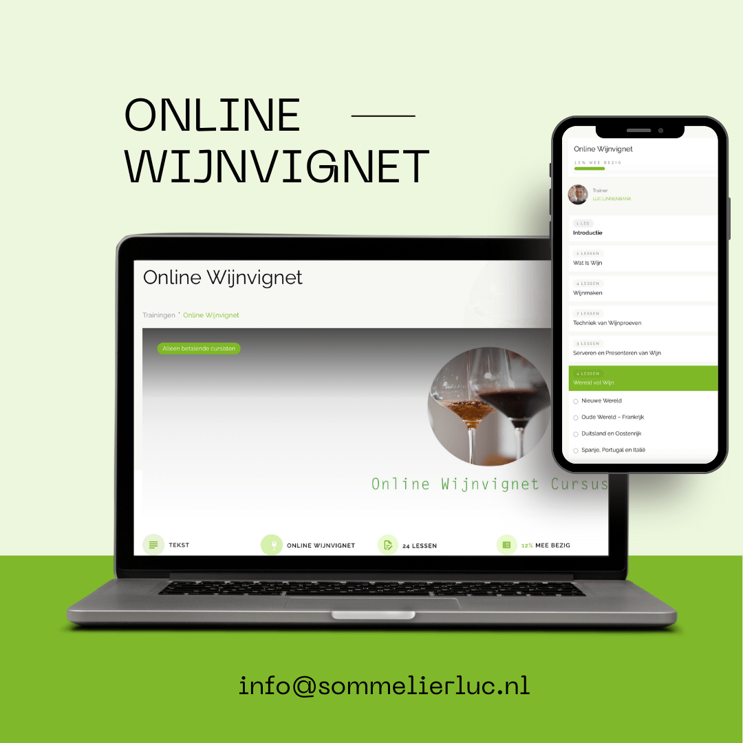 Online Wijnvignet op laptop en iPhone